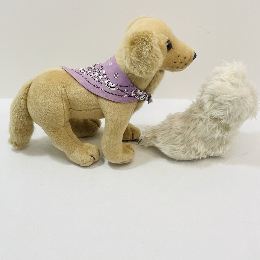 American Girl Doll Sandy Posable Coconut Stiff Grooming Bath Tub Dog Lot - Picture 9 of 15